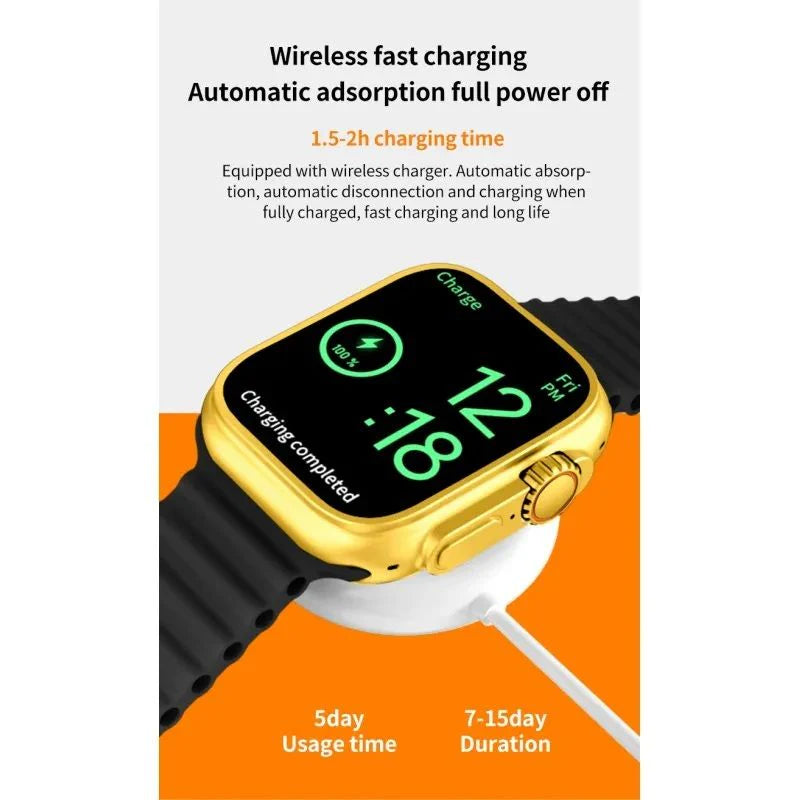 Newest Ultra Gold Series 9 Smart Watch Men GPS NFC IP67 Smartwatch Waterproof Sport Mode Fitness