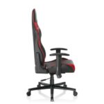 DXRacer Prince Series GC-P132-NR-F2-158 Gaming Chair, 1D Armrests with Soft Surface, Black/Red