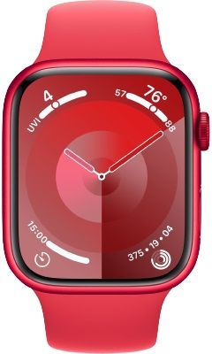 Apple Watch Series 9 41mm Red Aluminum Case With Red Sports Band